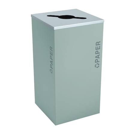 Ex-Cell Kaiser 24-Gal. Square Receptacle - Paper Decals, Steel, Hammered Grey Pebble RC-KDSQ-P BT-HMG